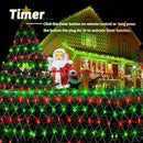 JXLEDAYY Christmas Net Lights Outdoor Decorations 3M*2M Mesh Lights Fairy String Lights Plug in with Timer Waterproof for Outside Bush Window Wall Patio Party Decor (Red ＆ Green, 200 LED 3M*2M) by GreenHaven Gardens