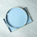 Spsyrine Blue Decorative Serving Tray with Handles, Elegant Plastic Coffee Table Tray for Ottoman, Living Room, Home Decor 15.6" X 10.2" Light Blue by CozyNest Decor