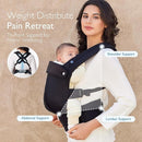 Momcozy Breathable Mesh Baby Carrier, Ergonomic and Lightweight Infant Carrier for 3-24 Months with Enhanced Lumbar Support, All Day Comfort for Hands-Free Parenting, Air Mesh-Black by TinyTreasures Baby Boutique