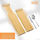 BAMEOS 4 PCS Bamboo Drawer Divider Adjustable Drawer Dividers Kitchen Drawer Organization Utensil Organizers for Kitchen Dresser Bathroom Bedroom and Office by CozyNest Decor