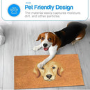 PLUS Haven Coco Coir Door Mat with Heavy Duty Backing, Natural Welcome Bull Dog Doormat, 17.5”x 30” for Entrance, Front Porch, Easy to Clean Entry Mat, Outdoor and Indoor Uses by CozyNest Decor