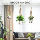 3 Pack Macrame Plant Hanger - 35"/29"/23" Different Sizes, Hanging Planter Basket Flower Pot Holder for Indoor Outdoor, Boho Home Decor, Brown (POTS NOT Included) by GreenHaven Gardens