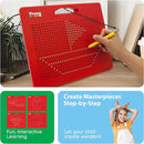 Picasso Toys Magnetic Drawing Board 12x10 inch Large 748 Bead Magnet Tablet Pad Erasable Reusable Writing Playboard STEM Toys Educational Playset Open-Ended Learning Kit Child Brain Development PTB01 by TinyTreasures Baby Boutique