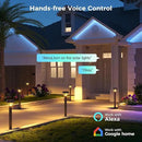XMCOSY+ Smart Pathway Lights Solar Powered, 150LM Solar Motion Lights Outdoor Waterproof with APP Control, Works with Alexa RGBCW Color Changing Garden Light for Yard Walkway Driveway Pathway, 6 Pack by CozyNest Decor