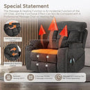 Lazy Boy Recliner Chair with Heated and Massage, 4 Motor Headrest, Lumbar Independent Adjustment Power Lift Recliner with Hidden Cup Holder、Side Pocket、Back Pillow by CozyNest Decor