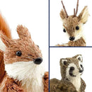 AuldHome Design Woodland Friends Figurines (Set of 3, Deer/Raccoon/Squirrel); Forest Animals Decor for Fall, Christmas, Winter and Themed Decor or Parties by CozyNest Decor