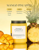 M&SENSE Mango Pineapple Scented Candle, 19.4oz Non Toxic Natural Soy Wax 110 Hours Long Lasting Burn Fruit Scent Summer Gifts for Housewarming, 2 Wick Aromatherapy Candle for Women Men Family Friends by CozyNest Decor