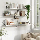 Fun Memories Deep Floating Shelves, 55W x 12D Floating Shelves for Wall, Wood White Floating Shelf with Bracket, Wide Display & Storage Wall Shelves for Living Room, Bedroom, by CozyNest Decor