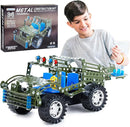 Stem Toys for Boys Age 8-12 - Off-Road Metal Model Car Kits, 283pcs Stem Building Toys Kits, Army Toy for 8-10，STEM Projects for Kids 10-12, 12-14 Engineering Gifts for Ages 14 and Up Adults by TinyTreasures Baby Boutique