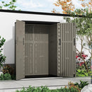 HOMSPARK 47 Cu.Ft Outdoor Storage Shed Weather Resistant, Multi Functional | Double-Wall Resin Storage Sheds & Outdoor Storage Box Waterproof for Backyard Garden Patio Lawn (Brown) by GreenHaven Gardens