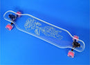 Clear Longboard Skateboard - Transparent Acrylic Long Boards with Light-Up LED Wheels for Smooth Rides - Ride The Streets in Style with Longboard Built for Beginners & Pros Alike by TinyTreasures Baby Boutique