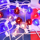 G40 LED Red White and Blue Lights, 27.8 FT 4th of July Lights Plug in with 25+3 Bulbs, Patriotic Decorations Outdoor String Light for Memorial Day Independence Day Patio Garden Backyard Bistro Decor by GreenHaven Gardens