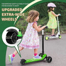 Besrey Kick Scooter for Kids Ages 3-10, 3-Wheel Folding Scooter with Adjustable Height, LED Light Wheels, Extra Wide Deck for Outdoor Activities by TinyTreasures Baby Boutique