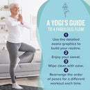 NewMe Fitness Yoga Mat for Women and Men - Large, 5mm Thick, 68 Inch Long, Non Slip Exercise Mats w/ 70 Printed Yoga Poses for Pilates, Workout and Stretching - Home and Gym Essentials by TinyTreasures Baby Boutique