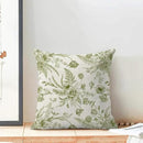 CXMEIFLY Sage Green Floral Leaves Chinoiserie Decorative Throw Pillow Covers Set of 2, 18x18 Inch, Perfect for Living Room, Bedroom, Outdoor Gardens by CozyNest Decor