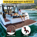 Marine Carpet,6 FT x 23 FT Brown Indoor Outdoor Carpet 0.2" Thick Boat Carpet with Water-Proof TPE Backing, Non-Slide Outdoor Marine Carpet Roll for Home, Patio, Porch, Deck by CozyNest Decor
