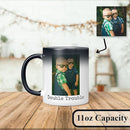 Personalized Coffee Mug, Custom Drawing Portrait Gift, Funny Customized Coffee Gift for Men & Women, Custom Mugs with Pictures, Black - Color Changing 11oz Father's Day Mug by TinyTreasures Baby Boutique
