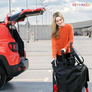 reperkid Medium Stroller Bag for Airplane Travel, Black & Red, 42" H x26 W x13 D, Fits Most Single Strollers Incl. Jogging & Standard Models – Premium Waterproof Cover, Adjustable Shoulder Straps by TinyTreasures Baby Boutique