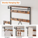 IDEALHOUSE Hall Tree with Bench and Shoe Storage Parent-Child Coat Rack Shoe Bench Industrial Coat Tree Entryway Large Organizer with Shoe Rack, Storage Cubbies, Hooks, and Top Shelf by CozyNest Decor
