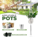 Sorbus Macrame Plant Hanger (6 Pack) Indoor Outdoor Hanging Plant Pots Cotton Rope, Elegant for Home, Patio, Garden (White) by GreenHaven Gardens