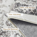 jinchan Hallway Runner Rug 3x7 - Machine Washable Beige Vintage Floral Distressed Design Soft Non-Slip Low-Pile Ultra-Thin Runner Rug for Kitchen Laundry Room Bedroom Farmhouse (3‘x7',Beige) by TinyTreasures Baby Boutique