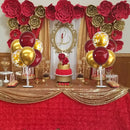 TONIFUL 4 Set Burgundy Red Gold Balloon Centerpieces for Table,Balloon Stand Kit for Graduation Decorations 2025,Christmas Party Decoration,New Year's Eve,Anniversary,Thanksgiving,Birthday Decorations by TinyTreasures Baby Boutique