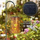 2 Pack Hummingbird Solar Lanterns Outdoor Hanging Lantern Lights, Hollowed-Out Metal Decor Lantern by GreenHaven Gardens