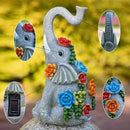 Elephant Garden Statue Solar Lamp with 8 Led Lights Decor Outdoor Resin Waterproof Sculpture Patio Lawn Yard Porch Decorations Housewarming Gifts for Women Mom Grandma by CozyNest Decor