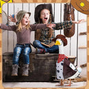 Cowboy Goose Outfits for 23'' High Cement or Plastic Porch Lawn Goose Clothes for Yard(Brown Cowboy) by GreenHaven Gardens