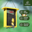 Kingsyard Metal Mesh Bird Feeder for Outdoors Hanging, Finch Feeder for Nyjer/Thistle, Sliding Mesh & Built-in Perch, Recycled Plastic, Yellow by CozyNest Decor