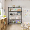 Seville Classics UltraDurable Heavy Duty NSF Solid Steel Wire Rack Storage Unit, Organizer for Garage, Warehouse, Office, Restaurant, Classroom, Kitchen, Black, 5-Tier Shelving, 60" W x 24" D by CozyNest Decor