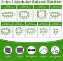17" Tall Raised Garden Beds Outdoor - Galvanized Aluminum-Magnesium Stainless Steel Durable Metal Planter Box for Growing Plants, Vegetables, Flowers, Fruits(Deep Grey) by GreenHaven Gardens