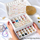 Earrings Jewelry Box for Girls, 5 Layers Jewelry Organizer with Earring Holder Organizer for Girls Earring Organizer Jewelry Boxes for Women Earrings and Necklaces Jewelry Box Organizer White by TinyTreasures Baby Boutique