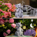 Goodeco Dragon Statue with Solar Lantern - Garden Decor for Lawn, Patio, and Yard - 8.3 inches Dragon Gifts & Outdoor Decorations by GreenHaven Gardens