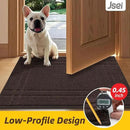 JSEI Entryway Rugs Doormat 24"x36", Non-Slip Dirt Trapper Door Mats Indoor, Washable Absorbent and Stain Resist Welcome Floor Mat for Front Door, Dog Door Mat, Muddy Wet Shoes & Paws, Brown by CozyNest Decor