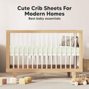 KeaBabies 2-Pack Organic Crib Sheets for Boys, Girls - 52x28 Fitted Crib Mattress Sheet Neutral, Breathable Jersey Cotton Cover for Baby Bed, Toddler Mattress, Soft & Cute Prints (Fleur) by TinyTreasures Baby Boutique