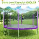Zupapa 1800LBS Weight Capacity Double Frames Trampoline with No-Gap Design Curved Poles 16 15 14 12 10FT Trampolines with Enclosure Net for Kids Adults, Outdoor Family Fun by TinyTreasures Baby Boutique