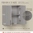 FIMELLO 30" Laundry Room Cabinets Wall Mounted, Ashen Gray by CozyNest Decor
