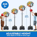 JOYIN Kids Basketball Hoop, Adjustable Height 2.8 ft-6.2 ft Toddler Basketball Hoop for Kids Indoor Outdoor Play Portable Basket Ball for Boys Girls Age 3 4 5 6 7 8 Gift by TinyTreasures Baby Boutique
