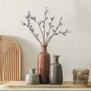 Ceramic Vases Set of 3, Neutral Rustic Farmhouse Vases Home Decor Decorative Flower Vase Modern Boho Pampass Vase for Table Mantel Entryway Shelf Living Room Kitchen Bathroom - Brown by CozyNest Decor