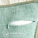 MIULEE Pack of 2 Couch Throw Pillow Covers 18x18 Inch Greyish Green Farmhouse Decorative Pillow Covers with Stitched Edge Soft Chenille Solid Dyed Spring Pillow Covers for Sofa Bed Living Room by CozyNest Decor