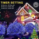 KNONEW Christmas Net Lights 360 LEDs 13ft x 9.8ft Outdoor Mesh Lights Connectable Waterproof 8 Modes & Timer Plug-in Net Fairy Lights for Bushes Garden Party Wedding Holiday,Blue by GreenHaven Gardens