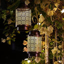 2 Pack Solar Lanterns Outdoor Waterproof, Hanging Led Lantern Garden Decorative, Metal Decorative Garden Lights, Solar Outdoor Lights Decor for Table Patio Garden Yard Pathway, Bronze, T00012 by GreenHaven Gardens