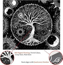 AACKart Tree of Life Tapestry for Bedroom Aesthetic Room Decor-Black and White Spiritual Tree Tapestry Wall Hanging with Sun Moon Star 59.1 x 51.2 inches by CozyNest Decor