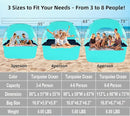 Beach Tent, Portable Sun Shelter for 2/3/4/6-8 Person with UPF 50+ UV Protection, Easy Setup Waterproof Beach Shade Canopy Cabana for Family Outdoor and Picnics, Fishing with Carrying Bag by TinyTreasures Baby Boutique