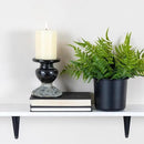 Creative Co-Op 2-Tone Sculptural Terracotta Pillar Candle Holder, Distressed Black by CozyNest Decor