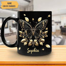 Hyturtle Personalized Yellow Butterfly Mug - Butterfly Gifts For Women Lovers - Animal Gift For Bird Lover Her - Bird Gifts For Mom on Mother Day - Custom Name Coffee Cup Ceramic Mug 11 Oz 15 Oz by CozyNest Decor