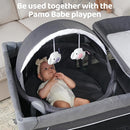 Pamo babe Portable Bassinet and Play Space Baby Dome with Toys and Canopy Travel Crib for Newborn by TinyTreasures Baby Boutique