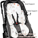 2 in 1 Infant Car Seat Insert, Car Seat Head Support Baby Girls Boys, Soft Newborn Carseat Insert Cushion, Perfect for Carseats, Strollers, Swings (White Flower) by TinyTreasures Baby Boutique