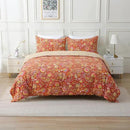 ABREEZE Paisley Bedding Sets 3Pcs Brushed Cotton Duvet Cover Set King Size Rustic Damask Red Floral Comforter Cover with Zipper Closure Boho Bedding Collections by CozyNest Decor